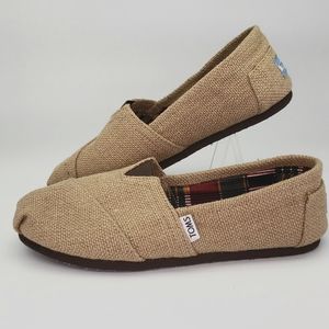 Toms size 9 Women's, Tan Burlap Hemp